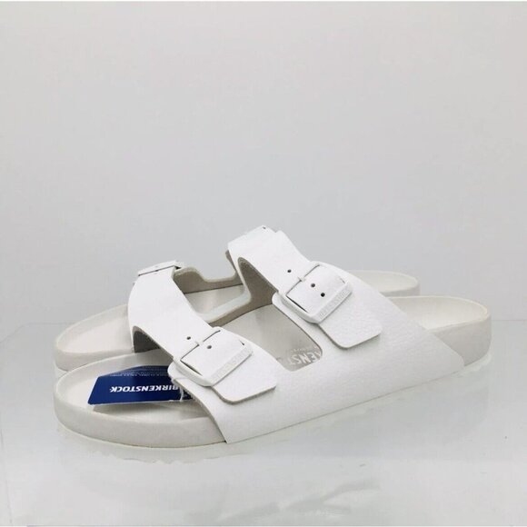 Birkenstock Arizona Exquisite- White Leather- Mens Sandals Slide EU 42 US 9- 9.5 - Picture 3 of 12